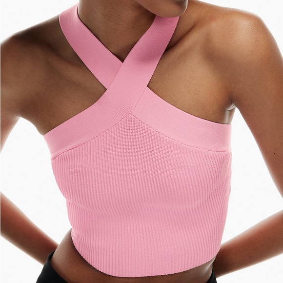 Babaton
Sculpt Knit Criss Cross Cropped Tank Daisy Pink Size Medium - Picture 3 of 3